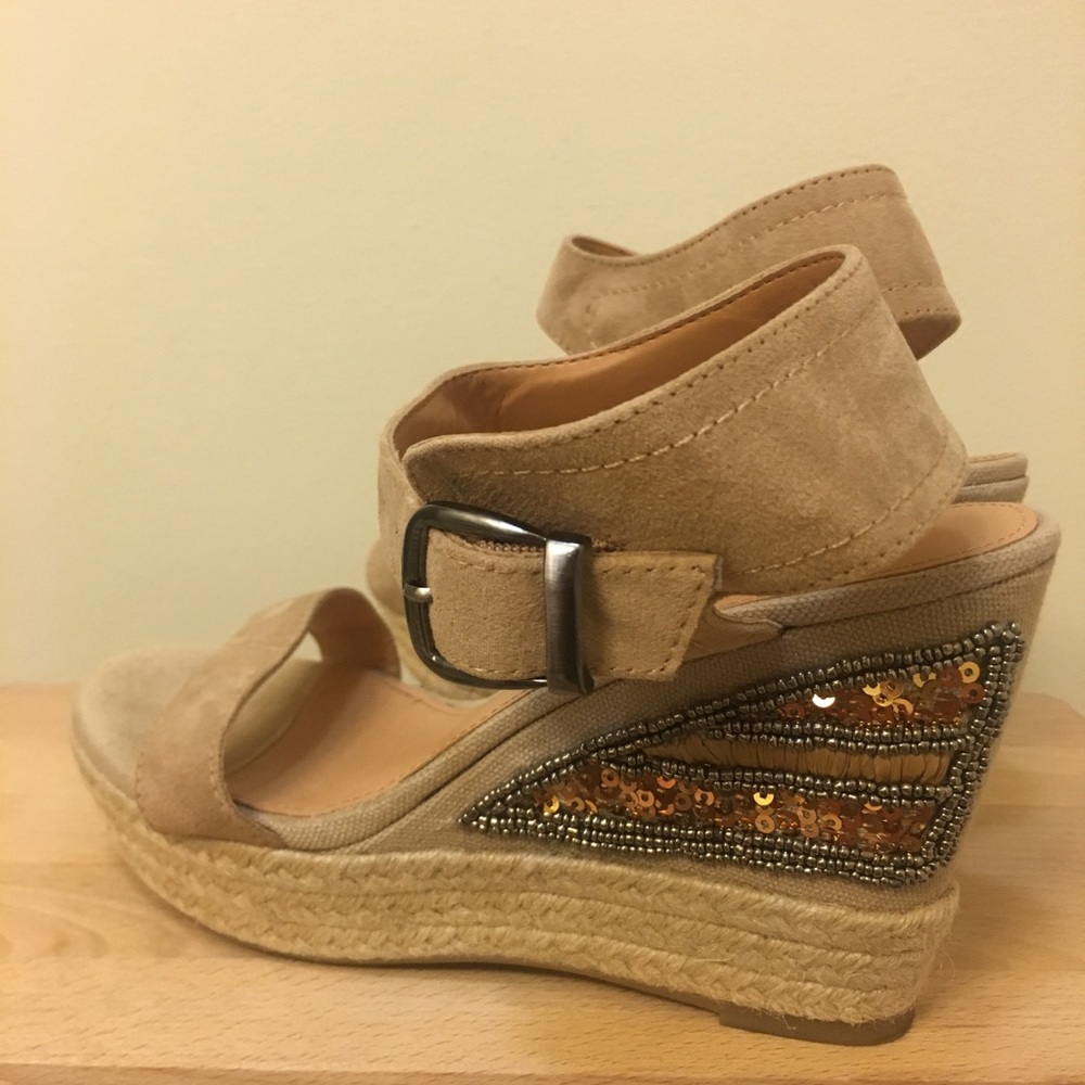 Super cute beaded espadrilles Limelight wedges